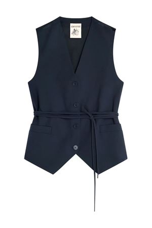 Dark Blue wool waistcoat SEMI COUTURE | Y5WI02K921